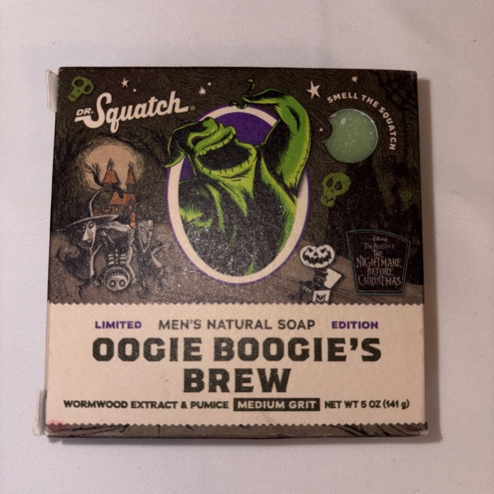 Dr. Squatch Oogie Boogie's Brew Soap Nightmare Christmas 5oz Lot 4 Mens Med Grit - Picture 2 of 7